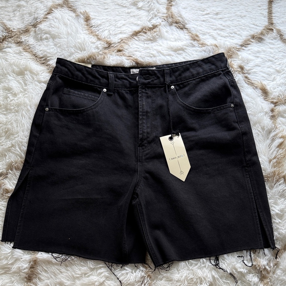 Black Jean Shorts